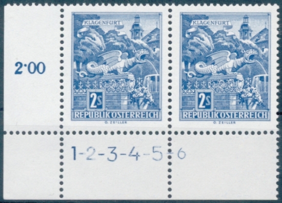 Briefmarke mit Symbolzahl(en)